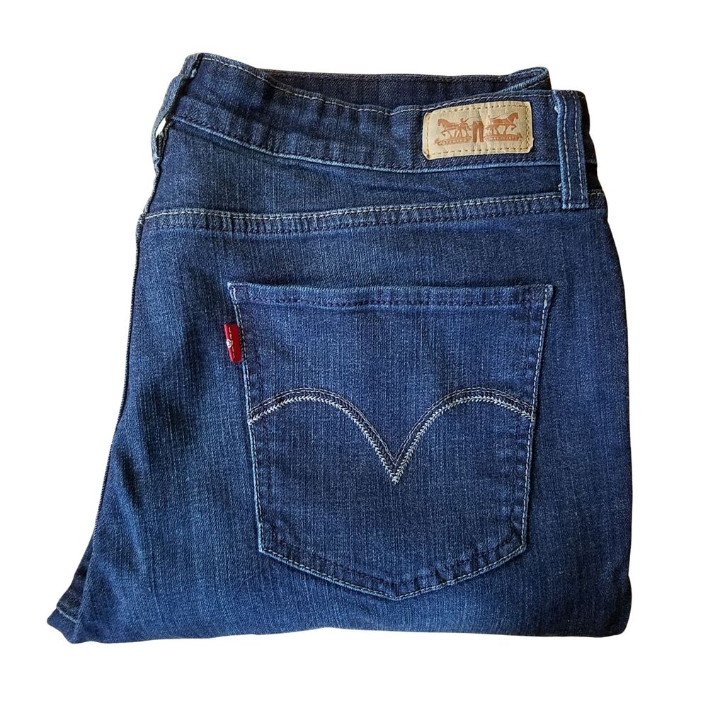 Levi's Mid Rise Skinny Jeans Women’s 16M Blue Stretch Denim 35x31 - Picture 3 of 5